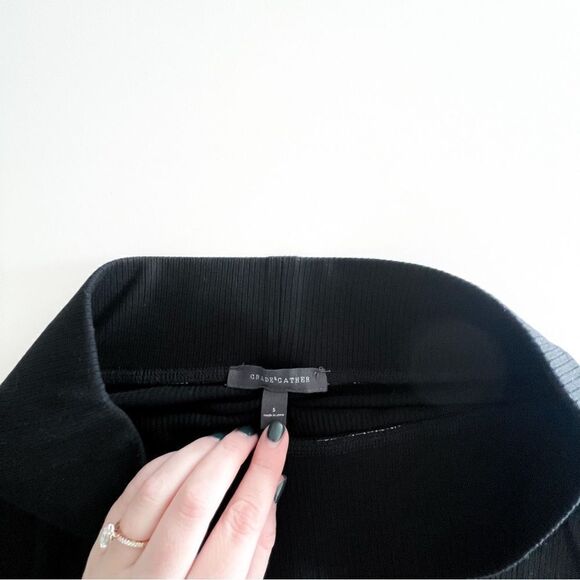 Grade & Gather Maxi Skirt Black Button Front Detail Stretchy Women's S - Picture 4 of 9